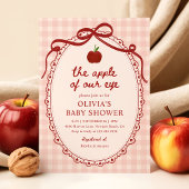 Invitation Pomme de Notre Oeil Rouge En vichy Baby shower d'a