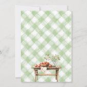 Invitation Pomme de Notre Oeil Rustique Baby shower Automne (Dos)