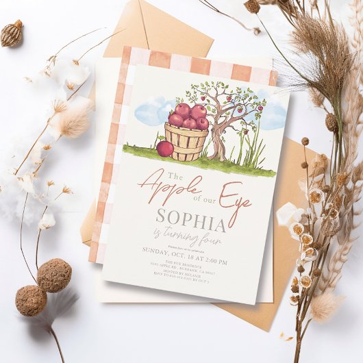 Invitation Pomme de notre panier oculaire et de l'arbre Anniv