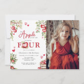 Invitation Pomme Douce De Notre Oeil | Photo 4Anniversaire (Devant)
