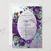 Invitation Pomme et Turquoise Botanique Floral Couples Douche (Devant)