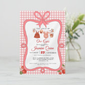 Invitation Pomme Fruit Fall baby shower Bébé saupoudrer (Debout devant)