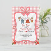 Invitation Pomme Fruit Fall baby shower Bébé saupoudrer (Debout devant)