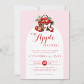 Invitation Pomme moisson Bow Couple Dainty Automne Fille Douc (Devant)