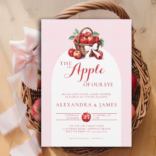 Invitation Pomme moisson Bow Couple Dainty Automne Fille Douc