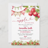 Invitation Pomme tombée de nos yeux baby shower (Devant)