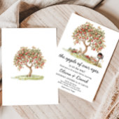 Invitation Pomme tombée de nos yeux Baby shower