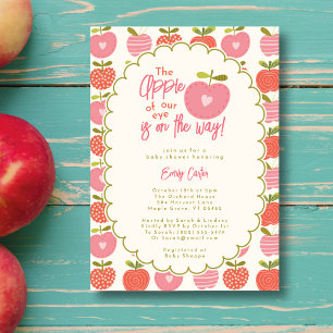 Invitation Pomme Whimsical de Notre Oeil Tomber rose moderne