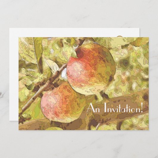 INVITATION POMMES (Devant / Derrière)