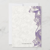Invitation Pommes florales violettes printemps douche nuptial (Dos)