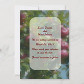 Invitation Pommes Rouges Sur Mariage Arbre Enregistrer La Dat (Devant)