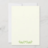 Invitation Pommes vertes initiales mariage couples douche (Dos)