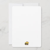 Invitation Pompe Camion Aquarelle Boue Bébé Garçon Révélation (Dos)