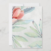 Invitation Pompe Rustique Sage Peach Succulent Boho Douche nu (Dos)