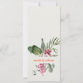 Invitation Pomper Blush Boho Tropical Floral Couples Douche (Dos)
