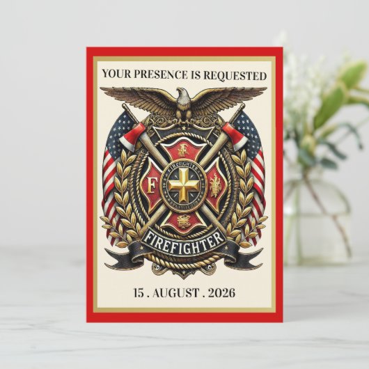 INVITATION POMPIER (Debout devant)