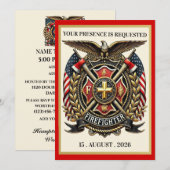 INVITATION POMPIER (Devant / Derrière)