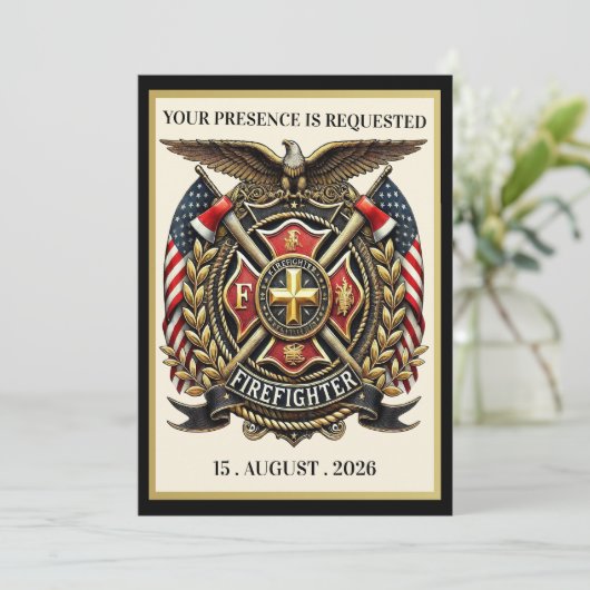 INVITATION POMPIER (Debout devant)