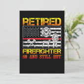 Invitation Pompier à la retraite 60e Anniversaire Ligne rouge (Debout devant)