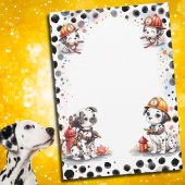 Invitation Pompier Dalmatien repéré Anniversaire