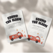 Invitation Pompier de camion Boys' Moteur de pompier fête d'a