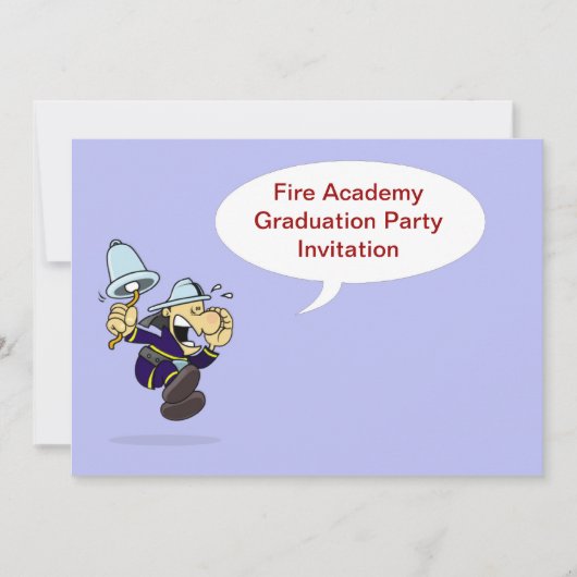 Invitation Pompier d'invitation de fête de remise des (Devant)