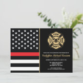 Invitation Pompier Diplôme d'Incendie de l'Académie des Flamm (Debout devant)