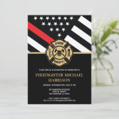 Invitation Pompier Fire Academy Fête de graduation de pompier (Debout devant)
