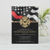 Invitation Pompier Fire Academy Fête de graduation de pompier (Debout devant)