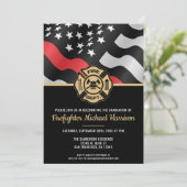 Invitation Pompier Fire Academy Fête de graduation de pompier (Debout devant)