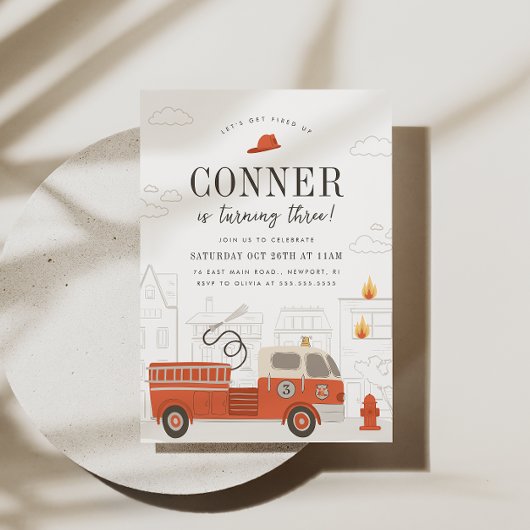 Invitation pompier Invitation d'anniversaire