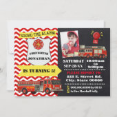 Invitation Pompier n'importe quel âge Anniversaire avec photo (Devant)