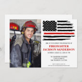 Invitation Pompier Pompier Académie de Diplôme de pompiers Ph (Devant / Derrière)