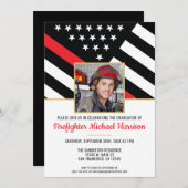 Invitation Pompier Pompier Académie de Diplôme de pompiers Ph (Devant / Derrière)