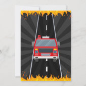 Invitation Pompier pompier Anniversaire Feu de Camion Invi (Dos)