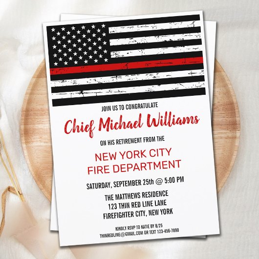 Invitation Pompier pompier de retraite du service des incendi
