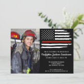 Invitation Pompier pompier photo de l'Académie des pompiers (Debout devant)