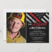 Invitation Pompier Pompier Service de retraite Photo (Devant)