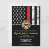 Invitation Pompier Pompier Service de retraite pompier (Devant)