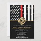 Invitation Pompier Pompier Service de retraite pompier (Devant)