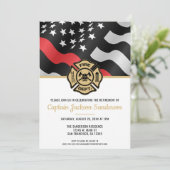 Invitation Pompier retraite pompier pompier (Debout devant)