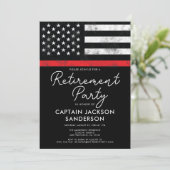 Invitation Pompier Service des incendies Parti de retraite (Debout devant)