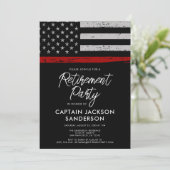 Invitation Pompier Service des incendies Parti de retraite (Debout devant)