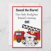 Invitation Pompier Sonnez l'alarme (Devant)