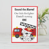 Invitation Pompier Sonnez l'alarme (Debout devant)
