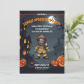 Invitation Pompier Zombie. Parti Apocalypse Zombie (Debout devant)