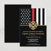 Invitation Pompiers Pompiers Retraite (Devant / Derrière)