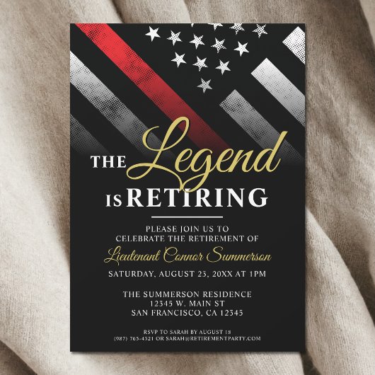 Invitation Pompiers Pompiers Retraite