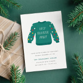Invitation Pompom Ugly Sweater Party
