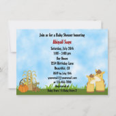 Invitation Ponies mignonnes et grange Baby shower à cheval d' (Dos)